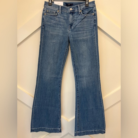 7 For All Mankind Dojo Original Jeans Trouser NWT Size 30 7FAMK White Stitching - Picture 4 of 8